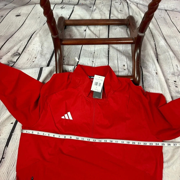 NWT Adidas SDL WV 1/4 zip red windbreaker pullover jacket sportswear activewear - Picture 11 of 12